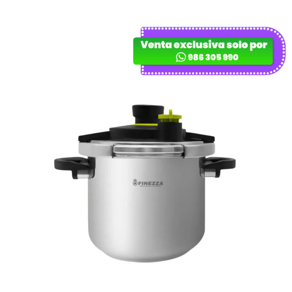Olla a presión de 8 Litros FINEZZA  Acero Inoxidable FZ-858AP-IN