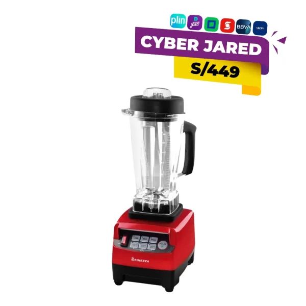 Licuadora industrial FINEZZA 2 litros digital 1500W color rojo modelo FZ-887IND