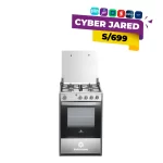 Cocina de pie Indurama Fontana Spazio 3 de 4 quemadores, con tablero de acero inoxidable, encendido electrónico y tapa de cristal templado.