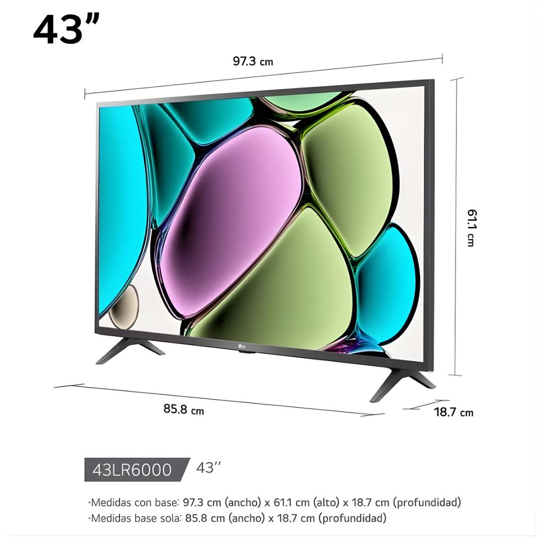 Televisor LG 43 Pulgadas Full HD Smart TV AI con webOS Modelo 2024 ...
