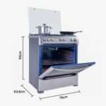 Cocina a Gas Indurama Firenze Zafiro de 30 Pulgadas con Doble Quemador Triple Llama y Grill - Imagen 2