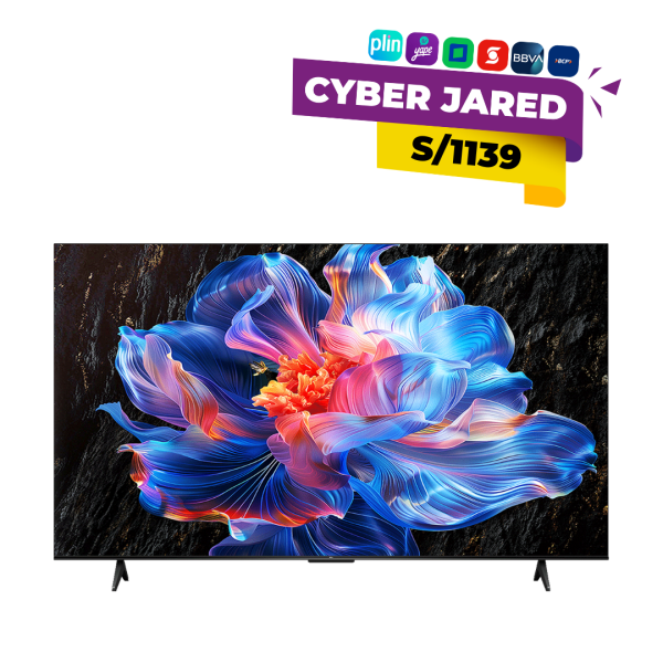 Smart TV TCL de 55 pulgadas modelo 55P6K con resolución 4K HDR, procesador AiPQ, Google TV y Dynamic Color Enhancement.