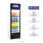 Visicooler Exhibidora Ilumi de 290 Litros con Iluminación LED y Cenefa Publicitaria - Imagen 3
