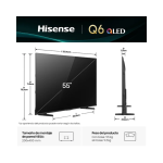 Televisor Smart TV Hisense 55" QLED 4K con Escalador AI y Dolby Vision Atmos (55Q6QV) - Imagen 13