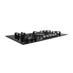 Encimera a Gas Sole de Vidrio Templado Negro de 86cm con 5 Hornillas y Quemador Triple - Imagen 6