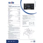 Encimera a Gas Sole de Vidrio Templado Negro de 86cm con 5 Hornillas y Quemador Triple - Imagen 3