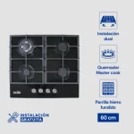 Cocina Encimera Sole de Vidrio Templado a Gas 60cm - SOLCO045V2 - Imagen 7