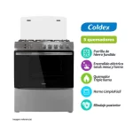 Cocina Coldex CX765 PLUS: 5 Hornillas, Acero Inoxidable y Horno de 95L - Imagen 2