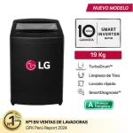Lavadora LG 19kg Carga Superior WT19BVTB Inverter Negra - Imagen 2