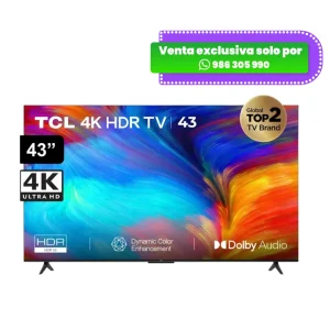 Televisor de 43" TCL HDR 4K Smart TV 43P635