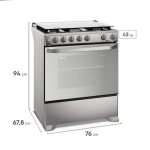 Cocina Electrolux FE5LMR 5 Hornillas Inox 76cm con VaporBake - Imagen 3