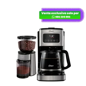 Combo Cafetera Programable de 12 Tazas + Molinillo de Café Oster