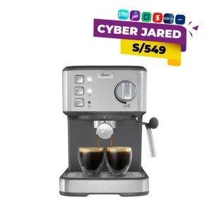 Cafetera Espresso Oster Compacta con Vaporizador para Cappuccino y Acabado Inoxidable (BVSTEM5502)