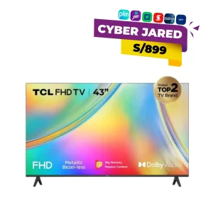 Televisor TCL 43" Full HD Smart Android TV con Diseño Metálico y Dolby Audio (43S5400A)