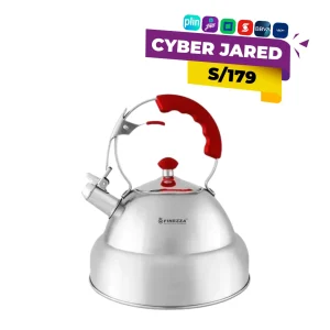 Tetera de 5 lts Finezza FF-T0030-IN Acero Inox - Rojo