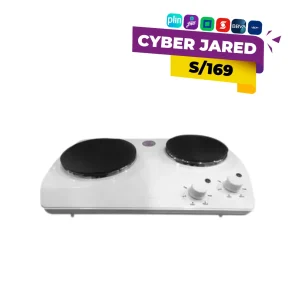 Cocina Eléctrica FINEZZA  de 2 Hornillas Blanco FZ-203D3B