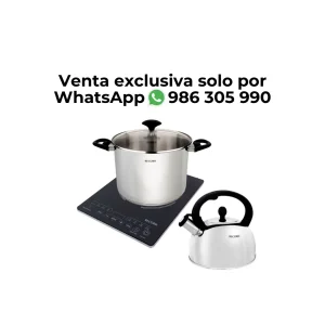 Tricombo Record Cocina de Inducción + Tetera Gia Plus + Olla Gia Plus