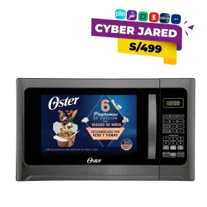 Horno Microondas Oster® de 30L con Panel Digital y 6 Programas Automáticos - Negro (POGGM61002)