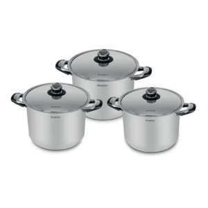 Ollas de Acero Inoxidable Finezza FZ-606A 6 Piezas