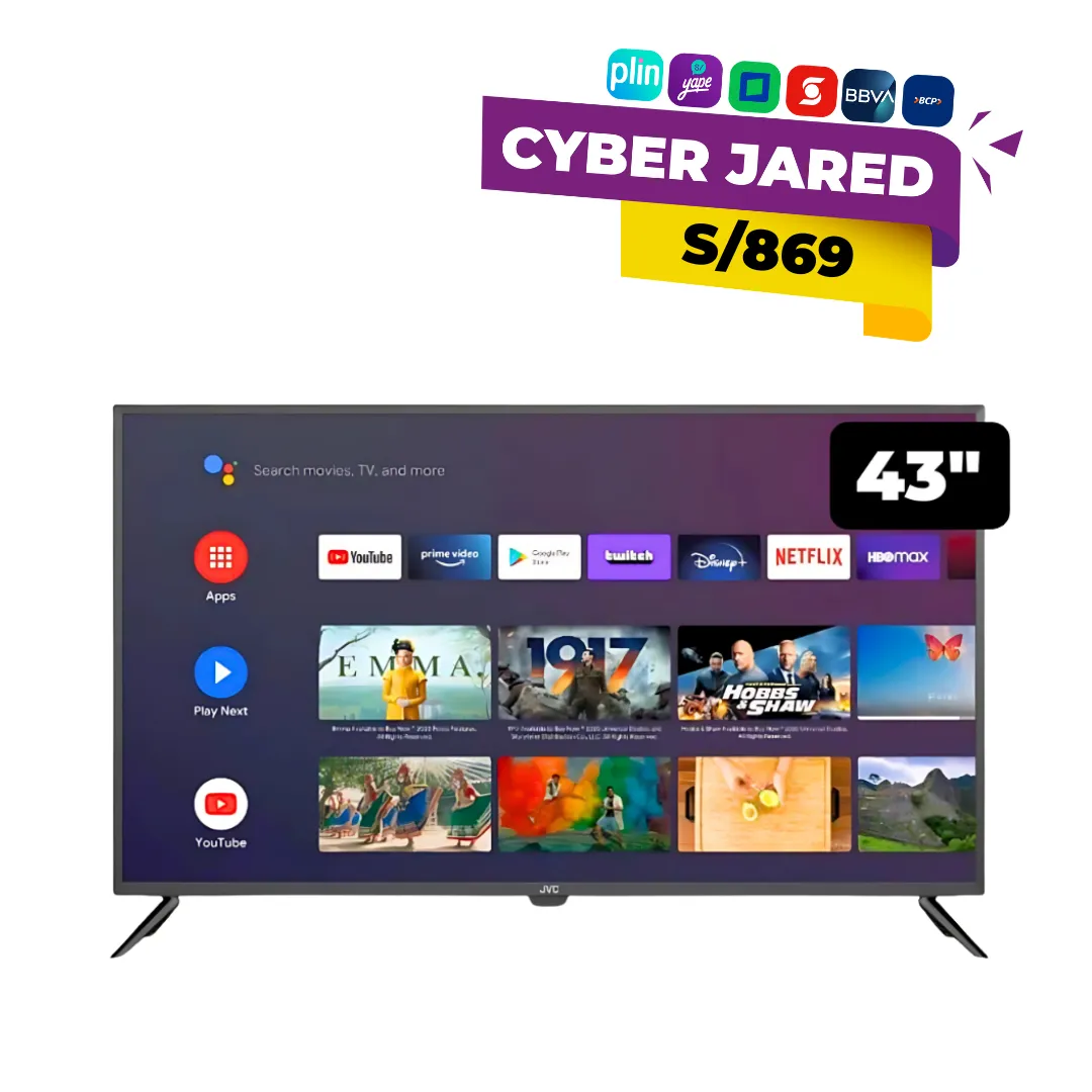 Televisor JVC de 43 Pulgadas 4K Smart Tv LT-43KB628