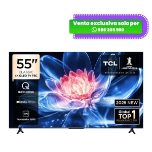 Televisor de 55 Pulgadas TCL QLED 55T6C 4K UHD con Google TV y HDR