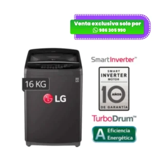 Lavadora Lg Carga Superior 16 Kg WT16BSB – Negro