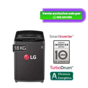 Lavadora Lg Carga Superior 18 Kg WT18BSB – Negro