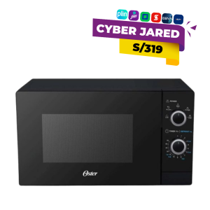 Horno Microondas Oster® de 20L con Control Manual y Función de Descongelado - Negro (POGM3702)