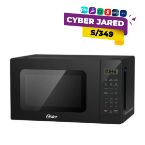 Horno Microondas Oster® de 20L con Panel Digital y 6 Programas Automáticos - Negro (POGME2702)