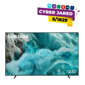 Televisor Smart TV de 65 pulgadas Samsung QLED 4K encendido.