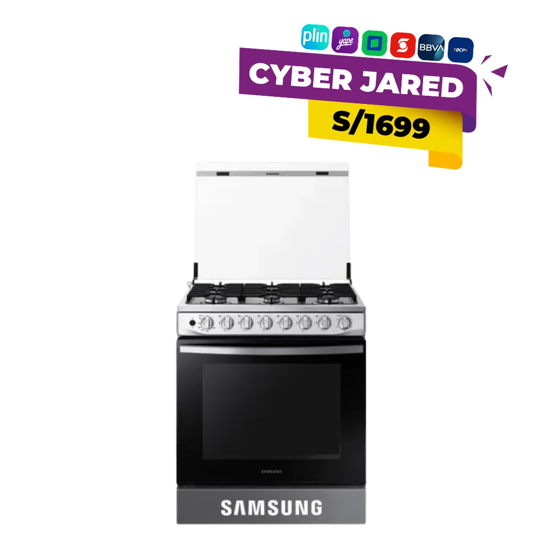 1-136.webp Cocina a Gas Samsung 6 Hornillas NX52T5311PS/PE: Potencia y Capacidad para tu Hogar - Imagen 1