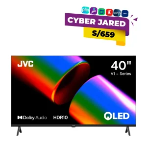 Televisor Smart TV JVC de 40 pulgadas QLED Full HD con Google TV, modelo LT-40KB758.