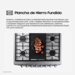 Cocina a Gas Samsung NX52T7322PS/PE 5 Hornillas Mirror Look - Imagen 7