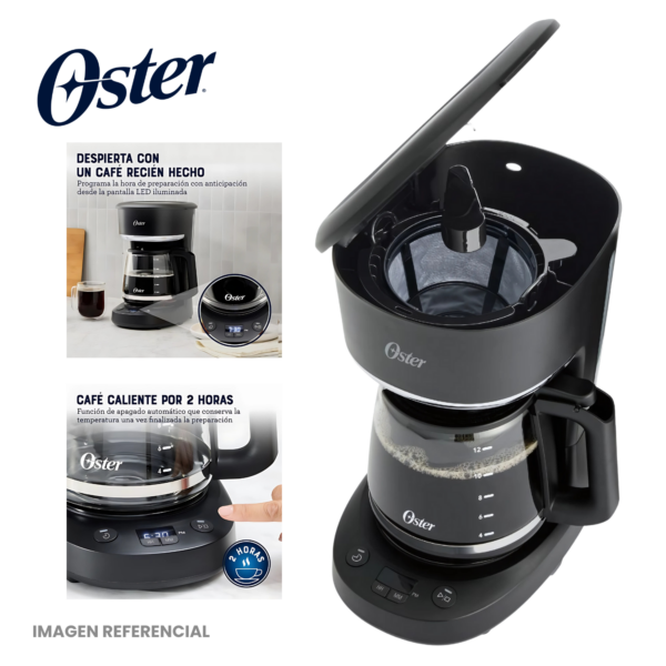 Cafetera Oster Programable 12 Tazas BVSTDCP121B - Imagen 3