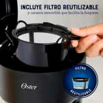 Cafetera Oster 5 Tazas con Filtro Reutilizable BVSTDCS51B - Imagen 5