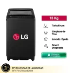 Lavadora LG Smart Inverter Carga Superior 13kg WT13OBVTB Negro Onyx - Imagen 2