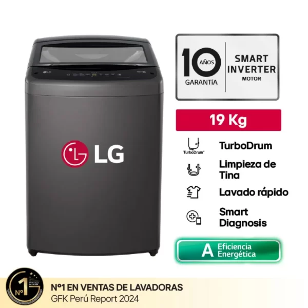 Lavadora LG 19kg Smart Inverter WT19BVTB - Imagen 2