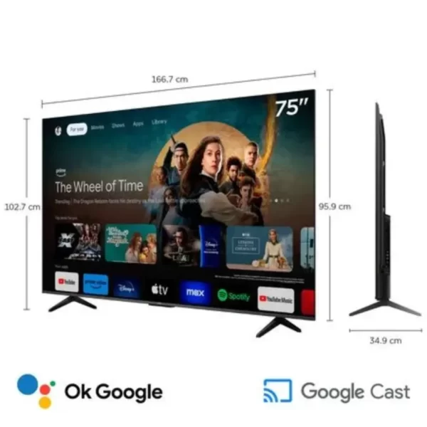 Televisor TCL QLED 75" 75T6C: Innovación Visual y Rendimiento Smart de Gran Tamaño - Imagen 2