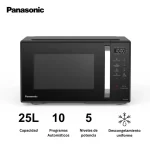 Microondas Panasonic 25L NN-ST34QBRPK: Potencia de 900W y 10 Menús Automáticos - Imagen 6