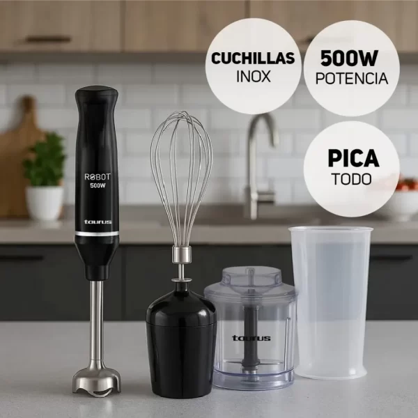 Batidora de Inmersión Taurus Robot 500: Potencia y Precisión en tu Cocina - Imagen 4