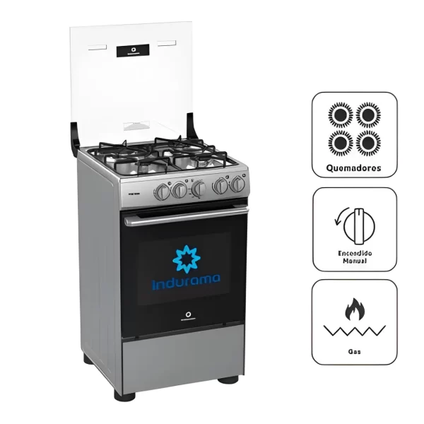 Cocina a Gas Indurama de 4 Hornillas Fontana Spazio 3 Croma (20 Pulgadas) - Imagen 8