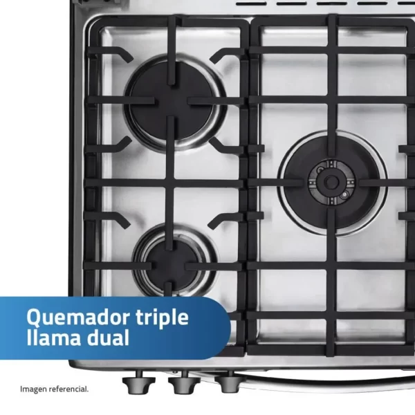 Cocina A Gas Indurama de 5 Quemadores Montecarlo Zafiro - Imagen 6