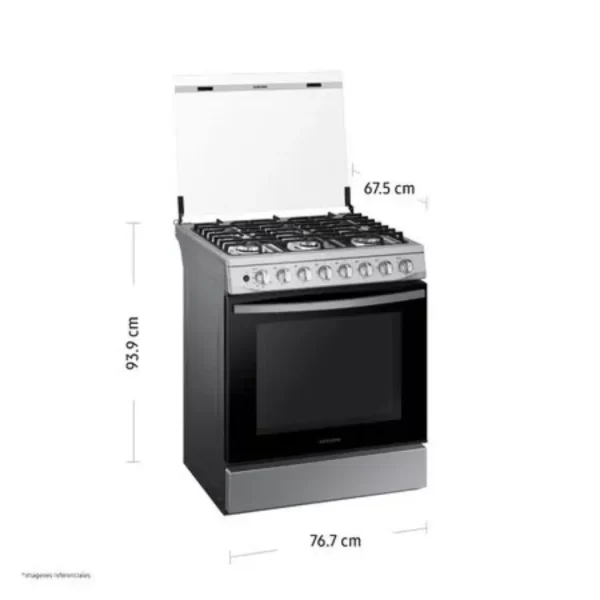 Cocina a Gas Samsung 6 Hornillas NX52T5311PS/PE: Potencia y Capacidad para tu Hogar - Imagen 16