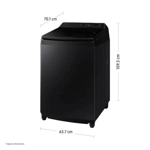 LAVADORA SAMSUNG 19KG WA80F19S8B AI WASH ECOBUBBLE™ NEGRA - Imagen 4