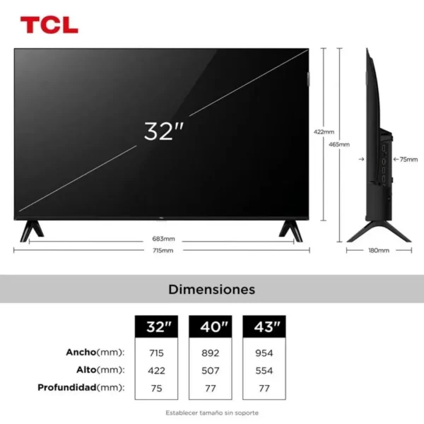 Smart TV TCL 32" QLED Full HD - 32S5K con Google TV - Imagen 5