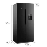 Refrigeradora Electrolux Side by Side de 419L con Tecnología AutoSense e Inverter - Negro (ERS45F2P5EB) - Imagen 10