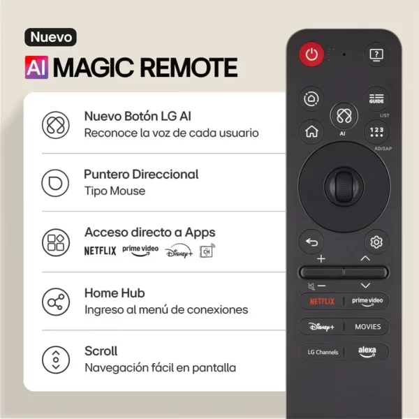 Televisor LG 65" QNED 4K Ultra Slim con Local Dimming y AI Processor (65QNED82ASG) - Imagen 9