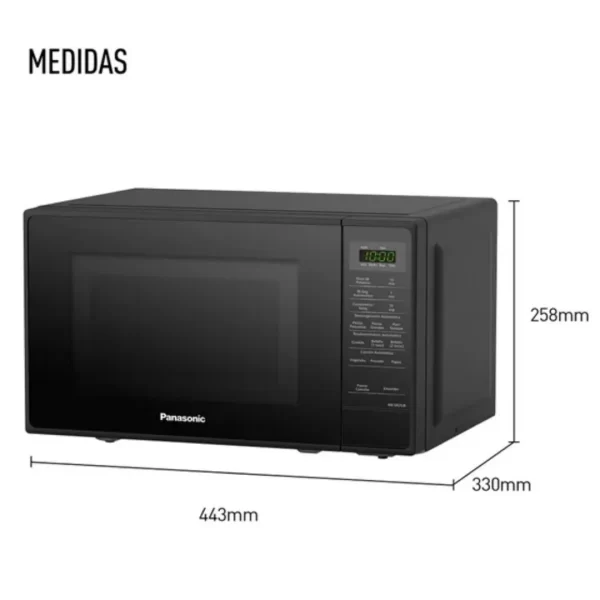 Microondas Panasonic NN-SB25JBRPK 20L 700W Negro - Imagen 6