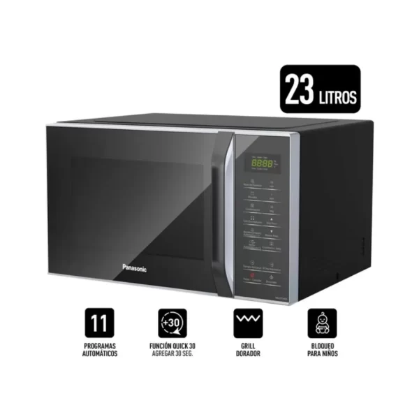 Horno Microondas de 23 Litros PANASONIC Negro NN-GT34JBRPK - Imagen 8