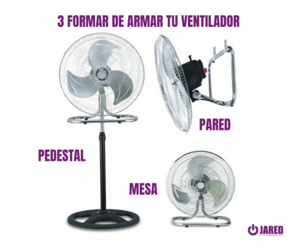 Ventilador de 18 Pulgadas BOSSKO 3 en 1 de 200W Negro BK-8218VI/NG - Imagen 3